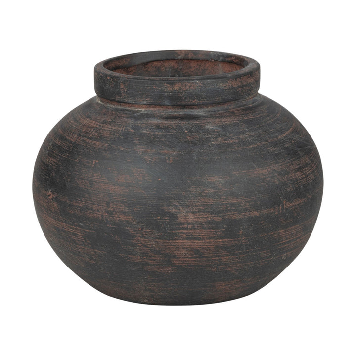 Βάζο Κεραμικό Με Οργανικό Σχήμα Μαύρο 16X16X12.2cm Clayra Estia