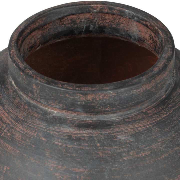 Βάζο Κεραμικό Με Οργανικό Σχήμα Μαύρο 16X16X12.2cm Clayra Estia