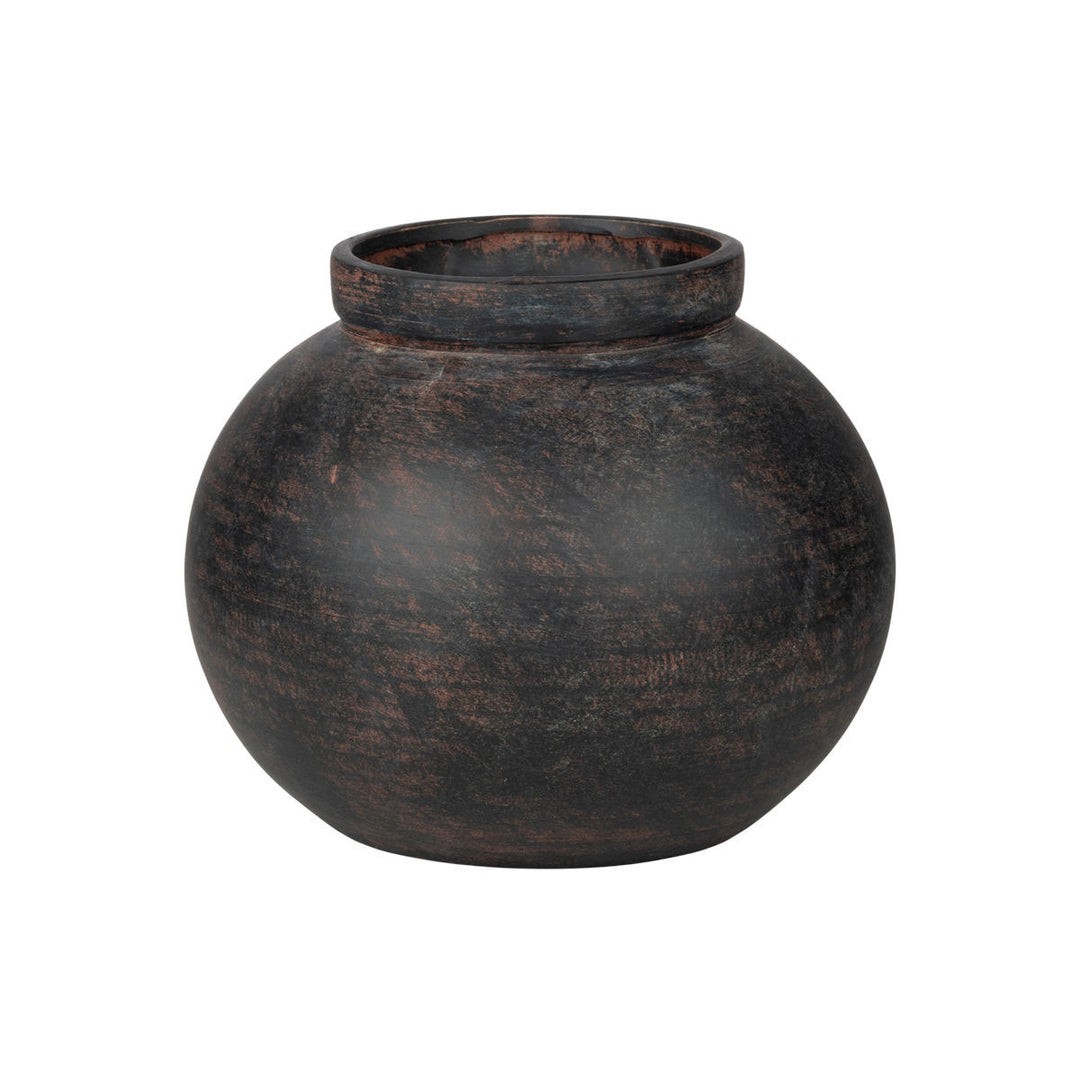 Βάζο Κεραμικό Με Οργανικό Σχήμα Μαύρο 11X11X8.7cm Clayra Estia