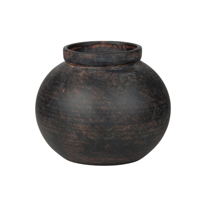 Βάζο Κεραμικό Με Οργανικό Σχήμα Μαύρο 11X11X8.7cm Clayra Estia