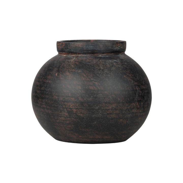 Βάζο Κεραμικό Με Οργανικό Σχήμα Μαύρο 11X11X8.7cm Clayra Estia