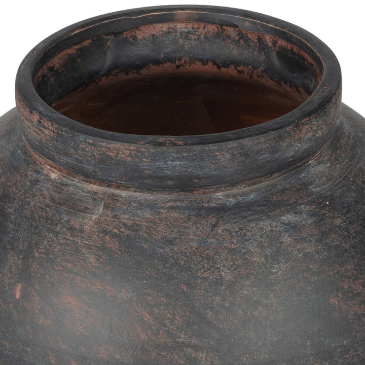 Βάζο Κεραμικό Με Οργανικό Σχήμα Μαύρο 11X11X8.7cm Clayra Estia