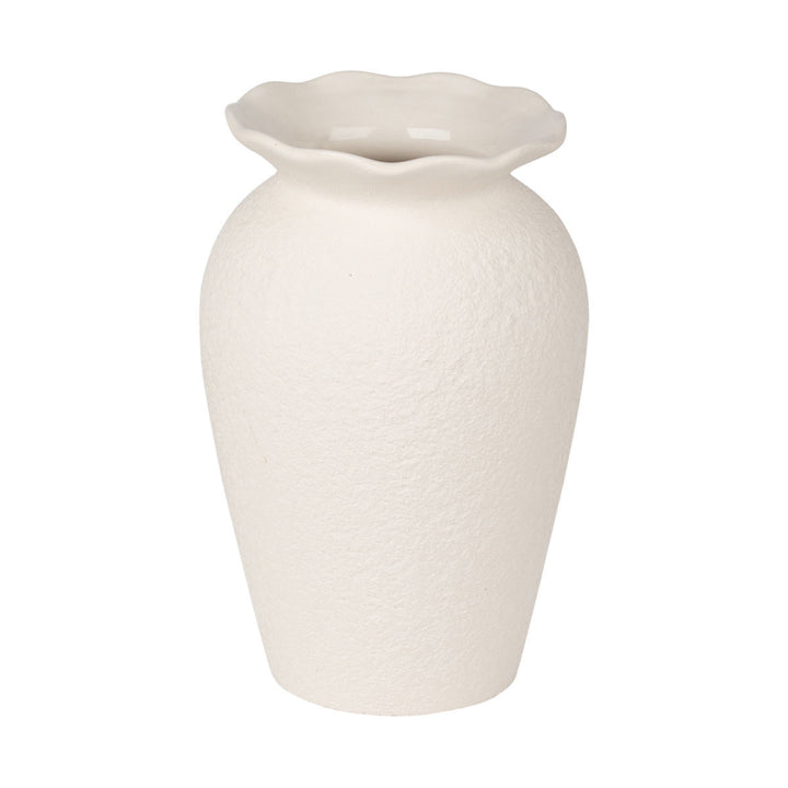 Βάζο Κεραμικό Τύπου Αμφορέα Εκρού 22.6cm Clayra Estia