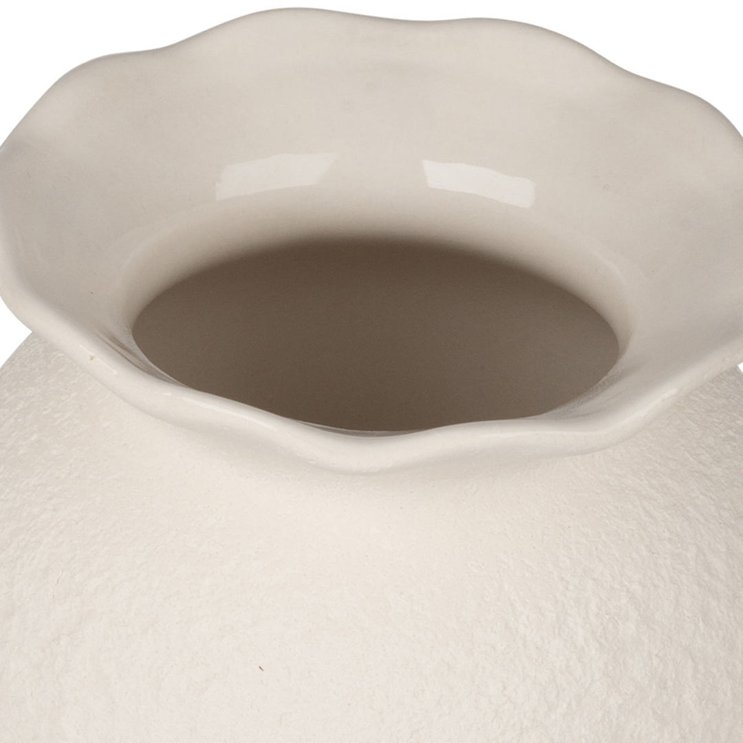 Βάζο Κεραμικό Τύπου Αμφορέα Εκρού 22.6cm Clayra Estia