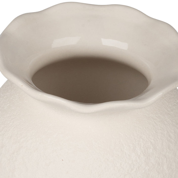 Βάζο Κεραμικό Τύπου Αμφορέα Εκρού 22.6cm Clayra Estia