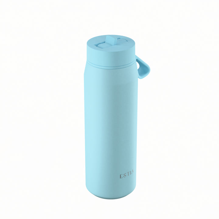 Estia Μπουκάλι Θερμός με Καλαμάκι Pulse 500ml Γαλάζιο Save the Aegean