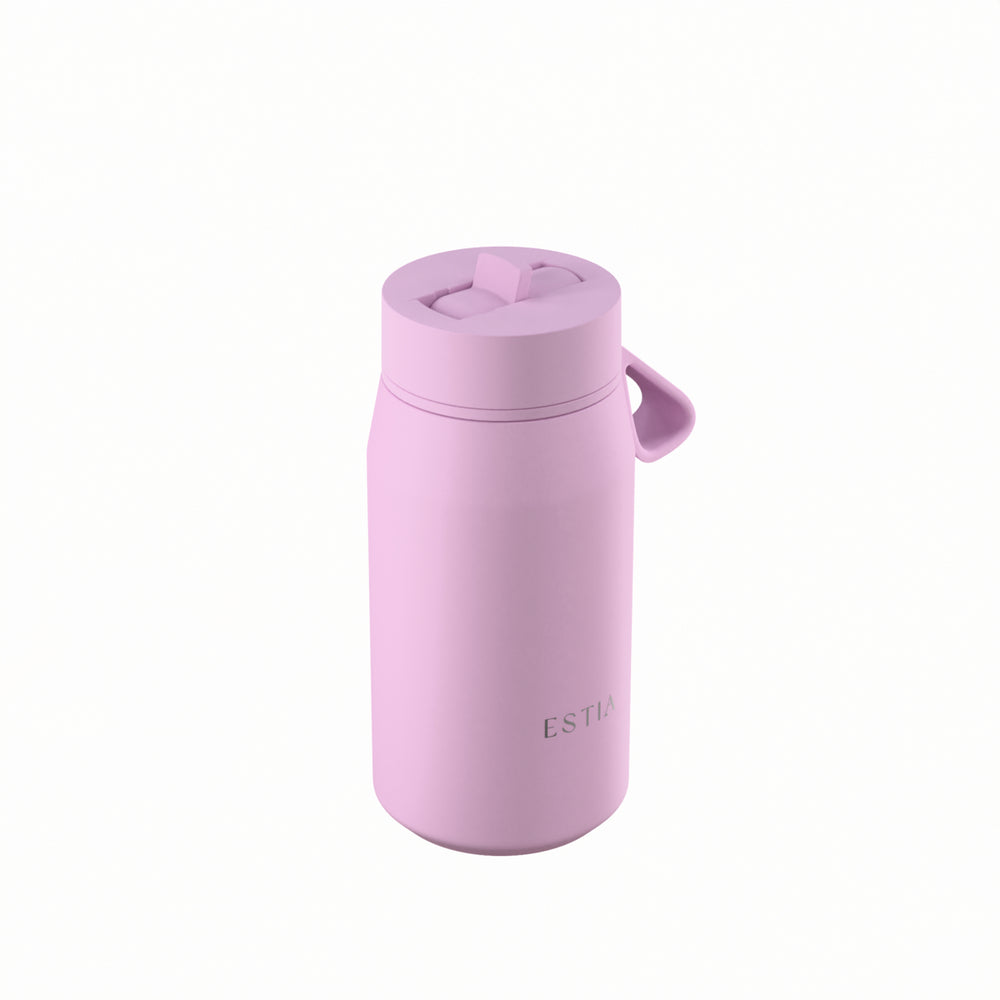 Estia Μπουκάλι Θερμός με Καλαμάκι Pulse 360ml Λιλά Save the Aegean