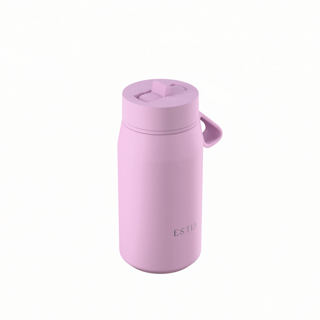 Estia Μπουκάλι Θερμός με Καλαμάκι Pulse 360ml Λιλά Save the Aegean
