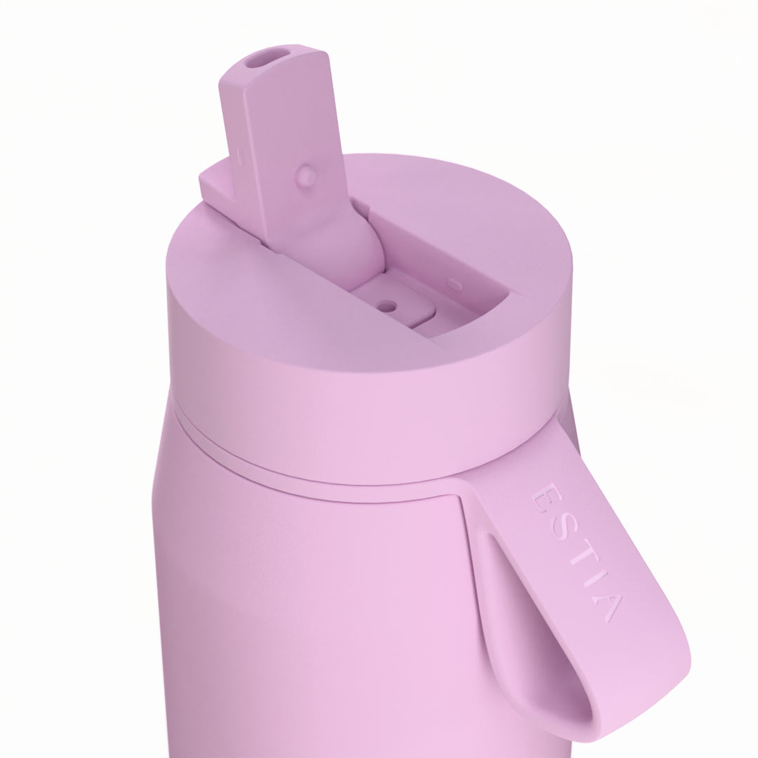 Estia Μπουκάλι Θερμός με Καλαμάκι Pulse 360ml Λιλά Save the Aegean