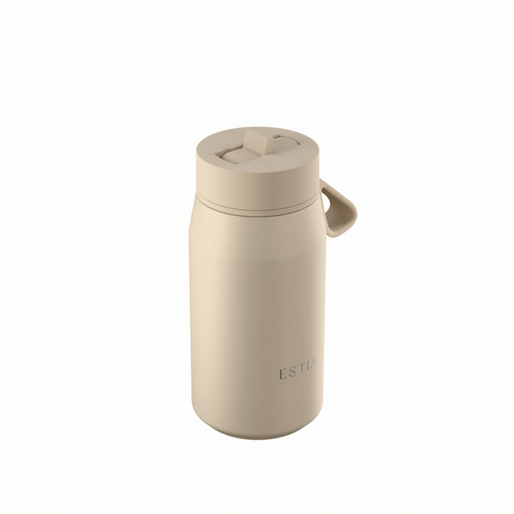 Estia Μπουκάλι Θερμός με Καλαμάκι Pulse 360ml Μπεζ Save the Aegean