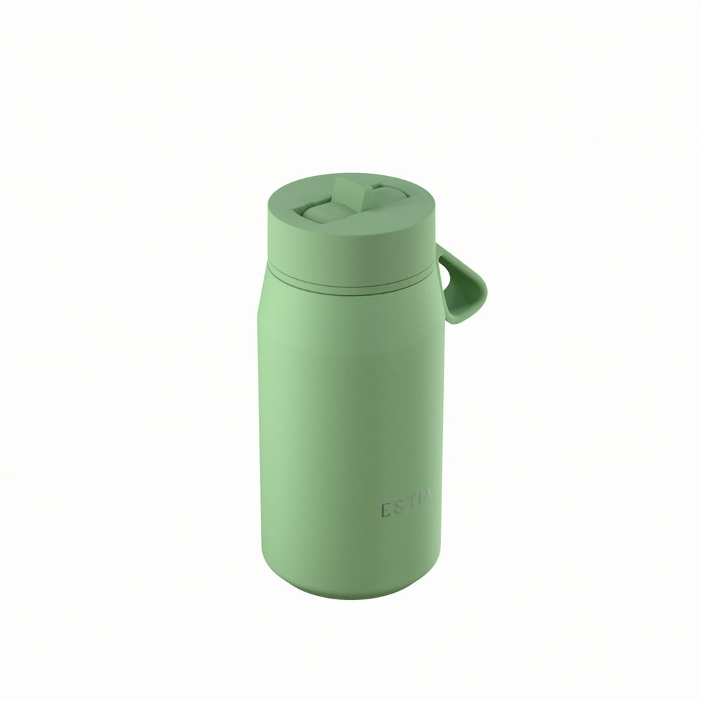 Estia Μπουκάλι Θερμός με Καλαμάκι Pulse 360ml Μέντα-Φυστικί Save the Aegean