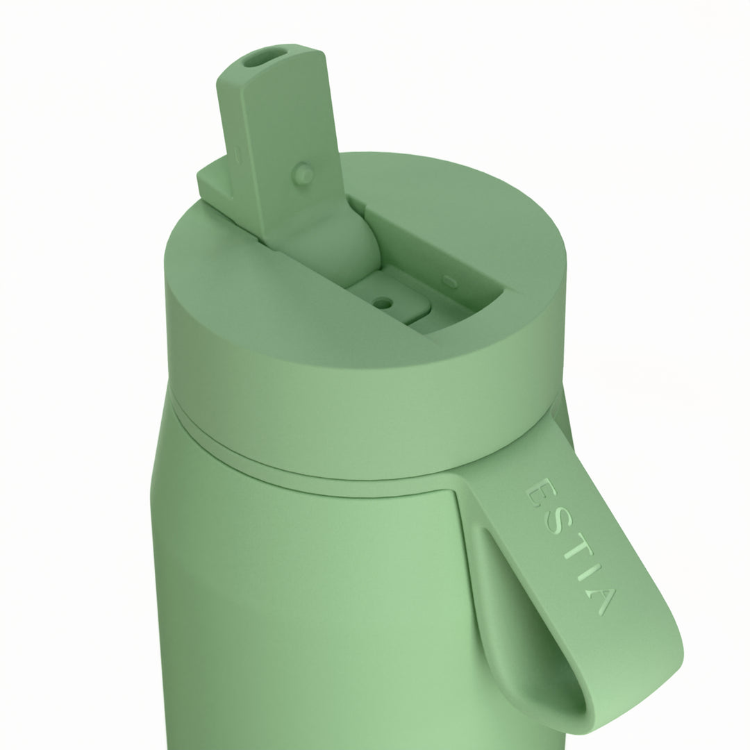 Estia Μπουκάλι Θερμός με Καλαμάκι Pulse 360ml Μέντα-Φυστικί Save the Aegean