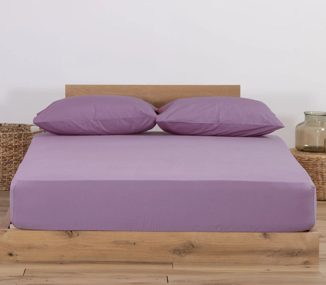 Μεμονωμένο Σεντόνι King Size Μακό Jersey Μωβ 180X200+35 Nef-Nef Homeware