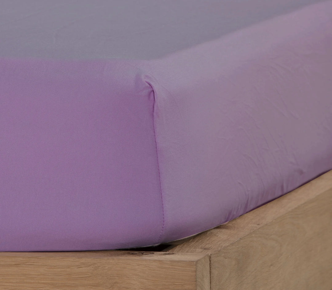 Μεμονωμένο Σεντόνι King Size Μακό Jersey Μωβ 180X200+35 Nef-Nef Homeware