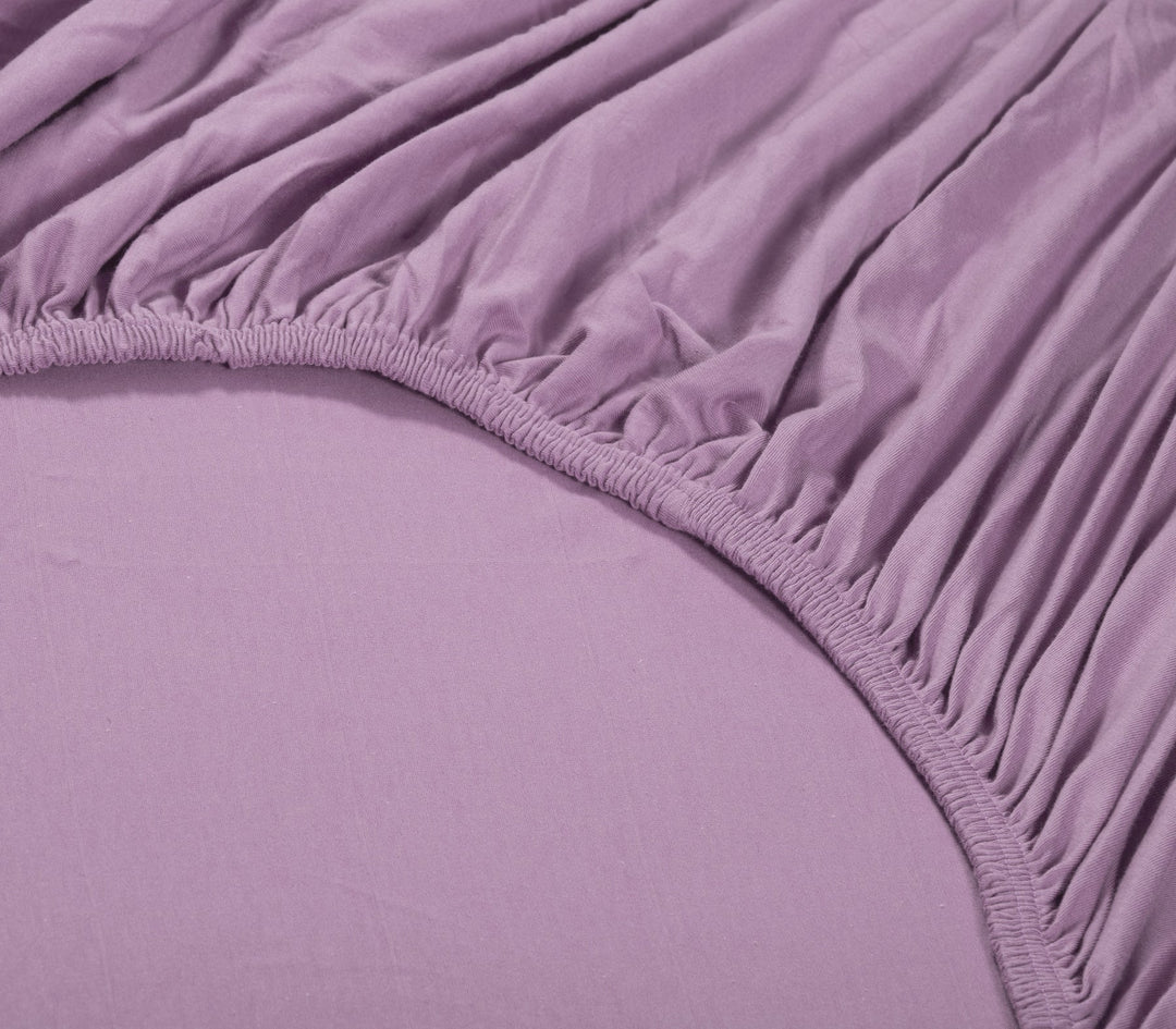 Μεμονωμένο Σεντόνι King Size Μακό Jersey Μωβ 180X200+35 Nef-Nef Homeware
