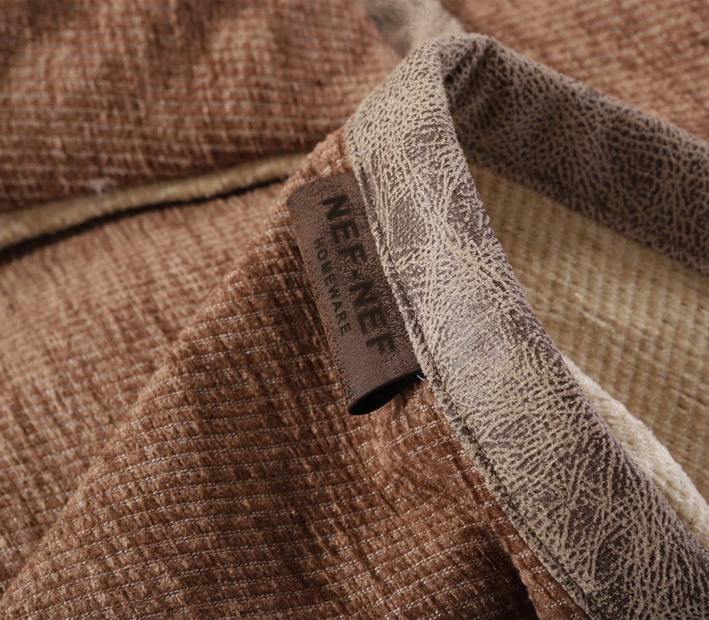 Ριχτάρι Διθέσιου Καναπέ Διπλής Όψης Καφέ/Εκρού New Tanger 180X250 Nef-Nef Homeware