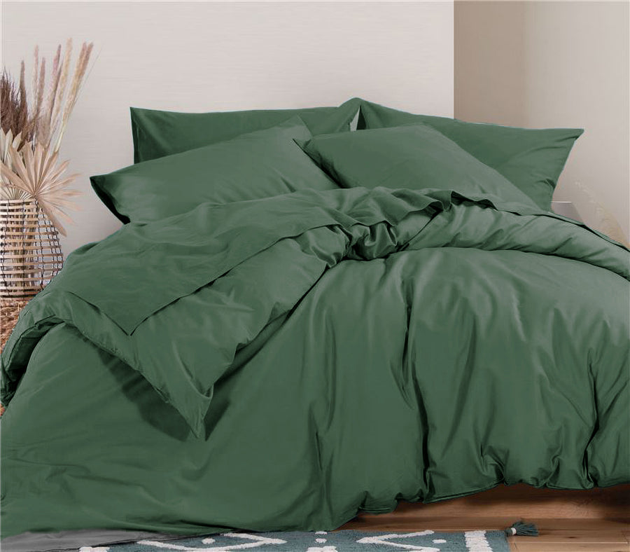 Παπλωματοθήκη Υπέρδιπλη Πράσινη Basic 230X240 Nef-Nef Homeware