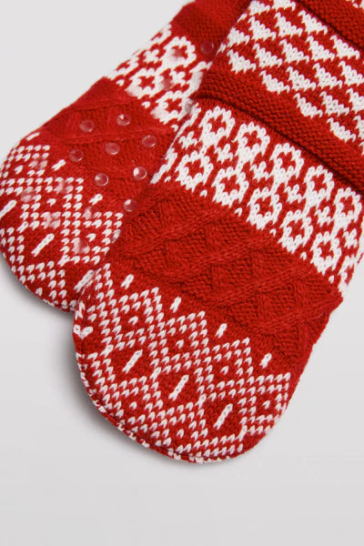 Χριστουγεννιάτικη παιδική αντιολισθητική κάλτσα σετ 2τμχ