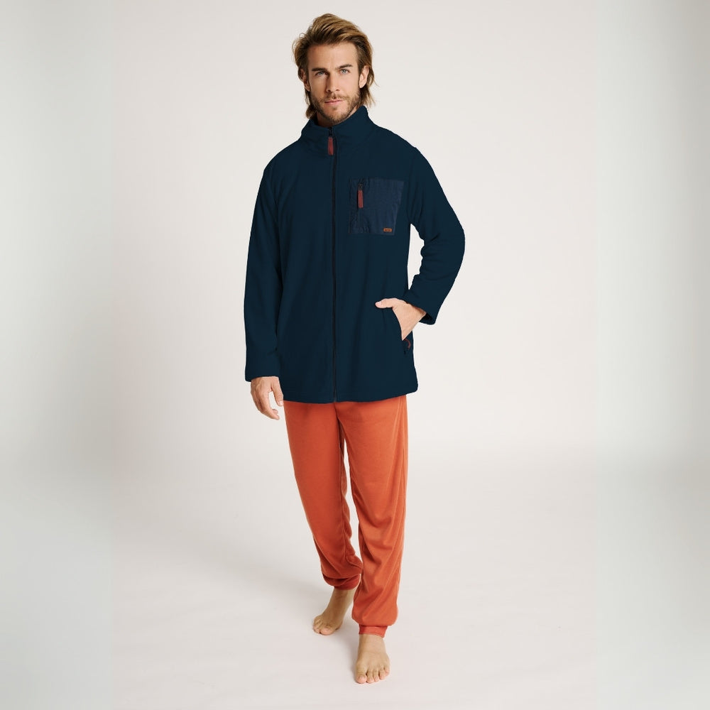 Ανδρική Ζακέτα Μπλε με Φερμουάρ Polar Fleece Muy Demi
