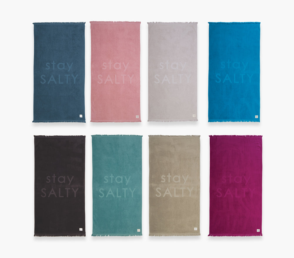 Μονόχρωμη Πετσέτα Θαλάσσης Μπλε Stay Salty 90X170cm Nef-Nef Homeware