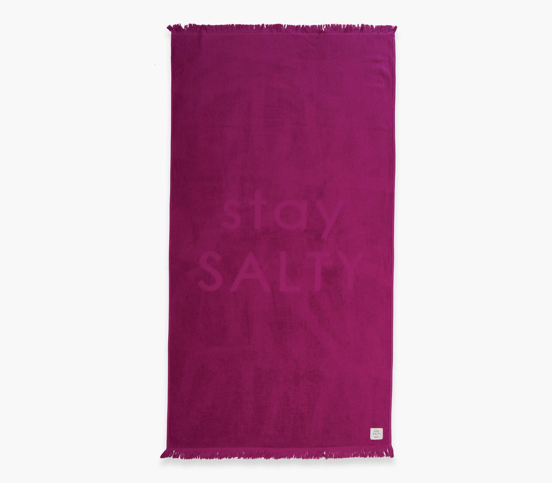 Μονόχρωμη Πετσέτα Θαλάσσης Μωβ Stay Salty 90X170cm Nef-Nef Homeware