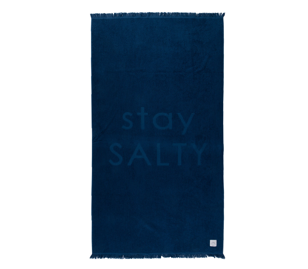 Πετσέτα Θαλάσσης Σκούρο Μπλε Stay Salty 90X170 Nef-Nef Homeware