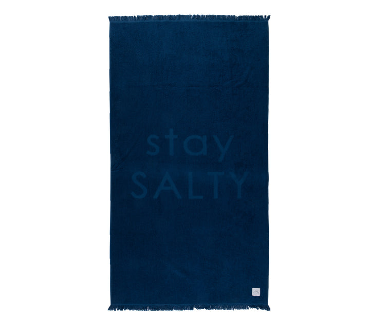 Πετσέτα Θαλάσσης Σκούρο Μπλε Stay Salty 90X170 Nef-Nef Homeware