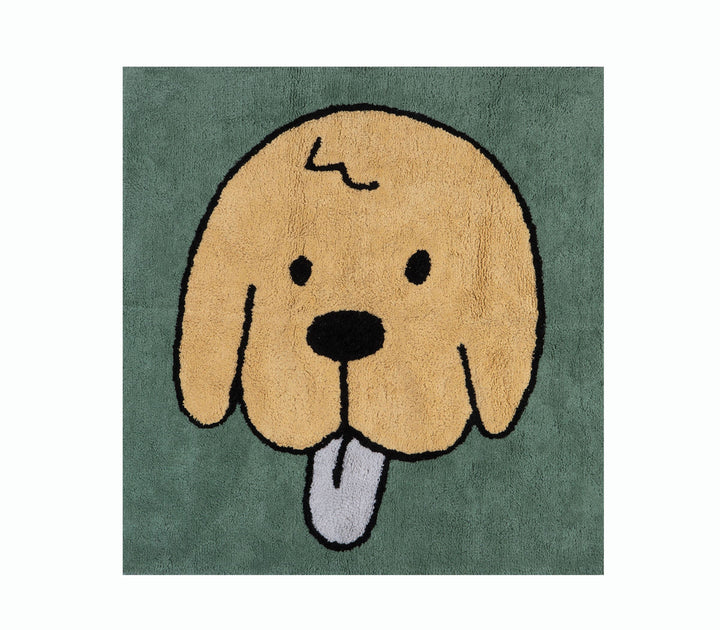 Παιδικό Χαλί Με Σκυλάκι Πράσινο 100x100 Spy Squad Nef-Nef Homeware
