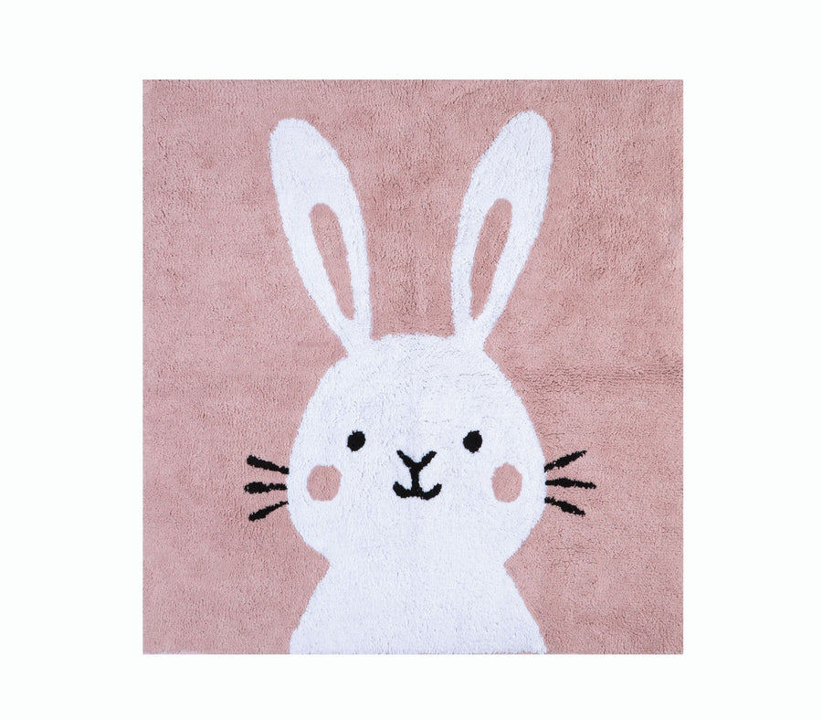 Παιδικό Χαλί Με Κουνελάκι Ροζ 100x100 Sweetie Nef-Nef Homeware