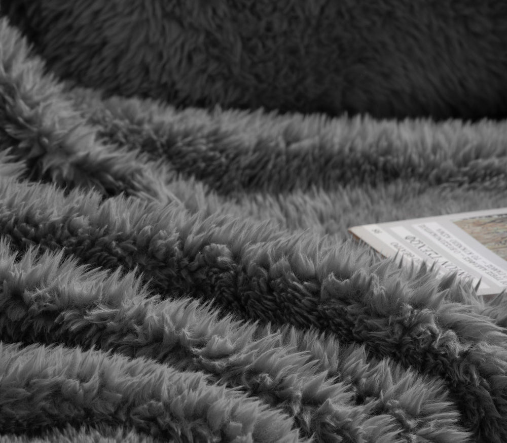 Γούνινη Κουβέρτα Καναπέ Γκρι Iverson-23 130X170 Nef Nef Homeware