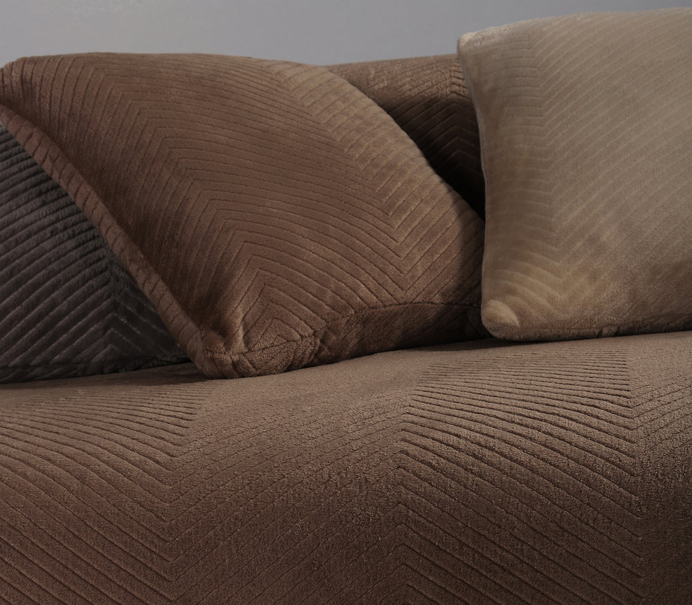 Ριχτάρι Τριθέσιου Καναπέ Fleece Καφέ Dakari 180X300 Nef-Nef Homeware