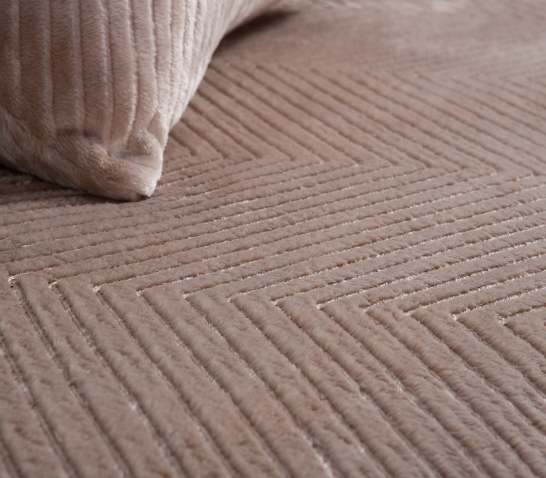 Fleece Ριχτάρι Τριθέσιου Καναπέ Μπεζ Dakari 180X300 Nef-Nef Homeware