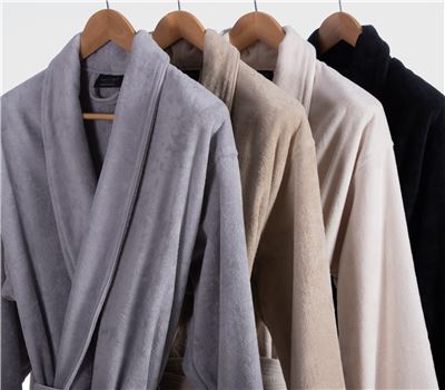 Γκρι Μπουρνούζι Elements Με Γιάκα Unit Nef-Nef Homeware