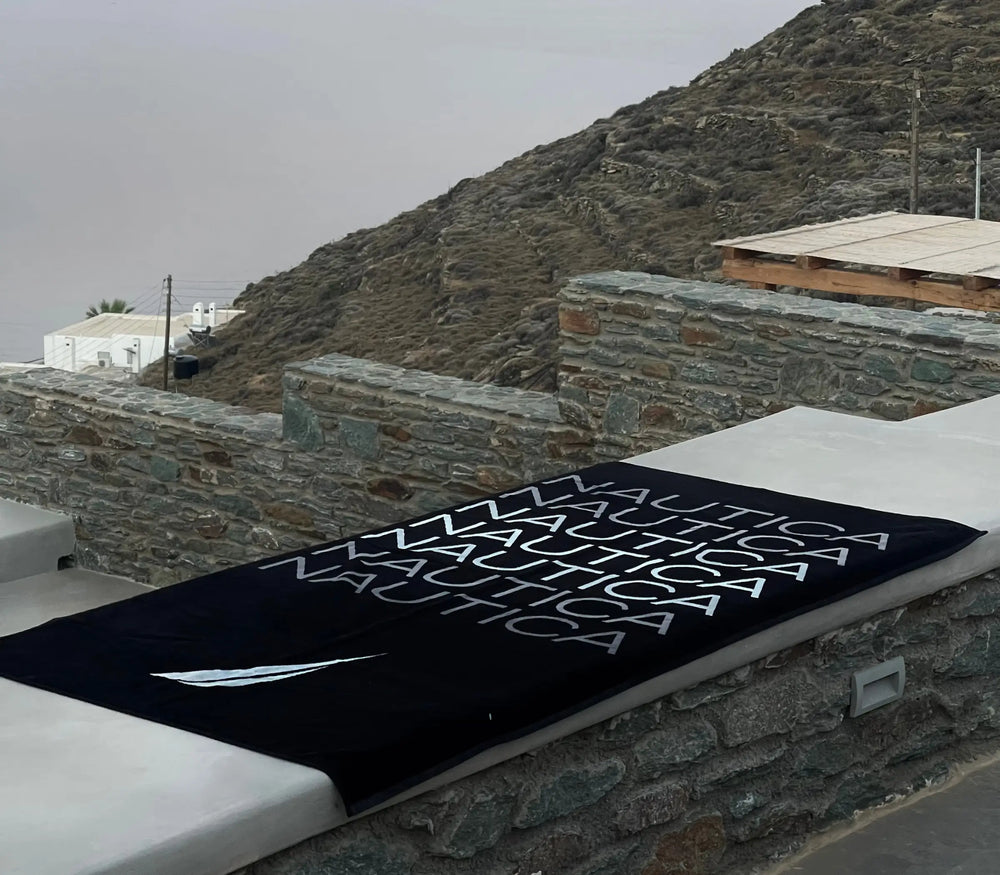 Πετσέτα Θαλάσσης Μαύρη Nautica Jet 80X160 Nef-nef Homeware