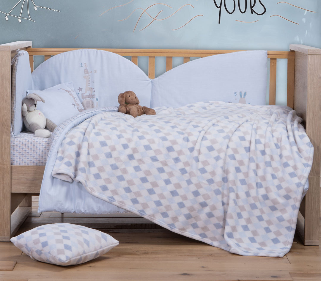 ΒΡΕΦΙΚΗ ΚΟΥΒΕΡΤΑ FLEECE ΑΓΚΑΛΙΑΣ SWEET RHOMBUS 75X110 NEF-NEF HOMEWARE