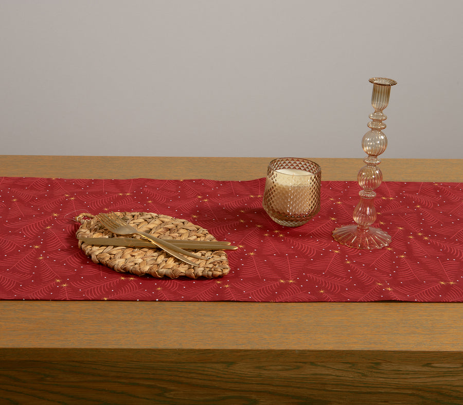 Χριστουγεννιάτικη Τραβέρσα Κόκκινη December 45X140 Nef-Nef Homeware