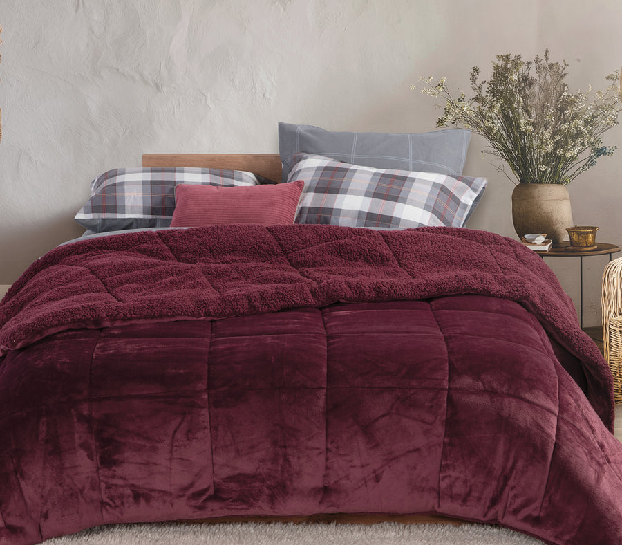 Κουβερτοπάπλωμα Διπλό Μπορντό Singular 240X220 Nef-Nef Homeware
