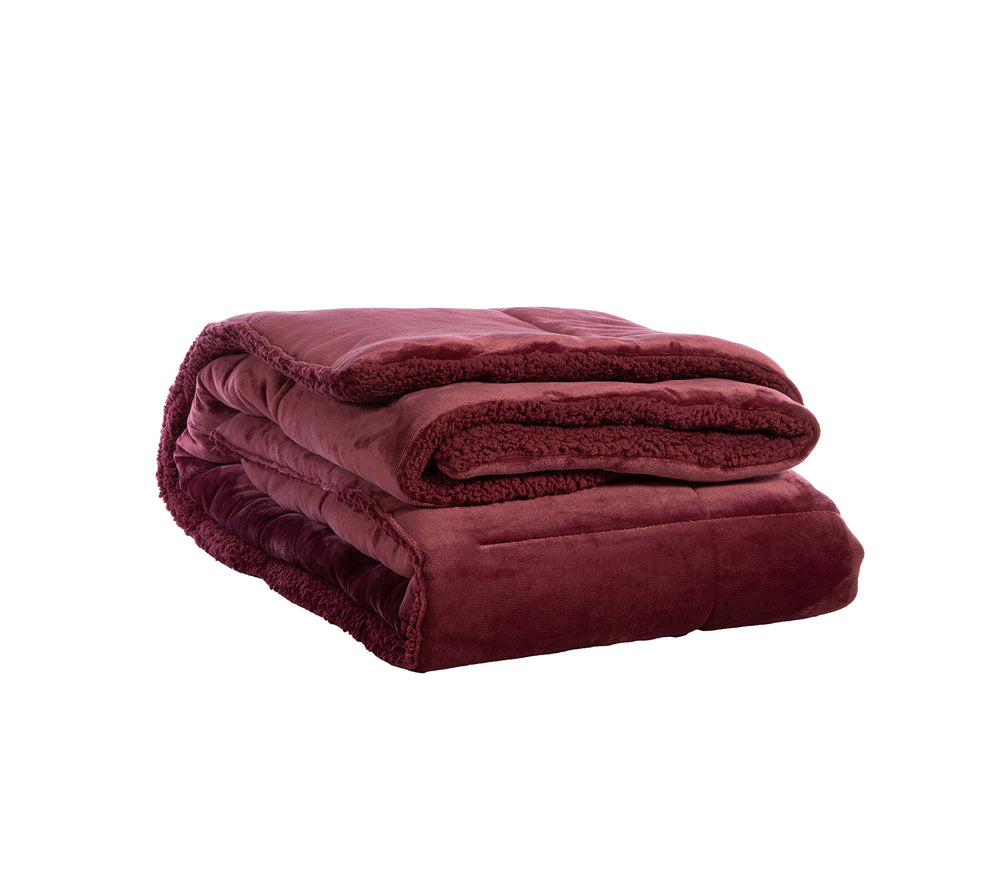 Κουβερτοπάπλωμα Διπλό Μπορντό Singular 240X220 Nef-Nef Homeware