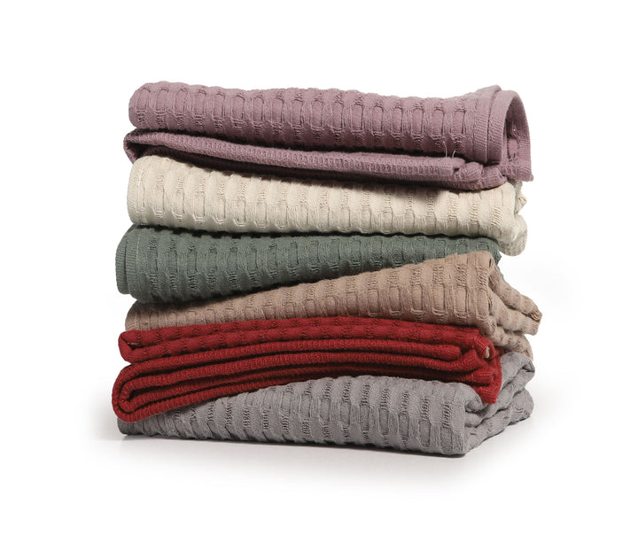 Ποτηρόπανο Σκούρο Γκρι Βαμβακερό Wafflow 24 45X68cm Nef-Nef Homeware