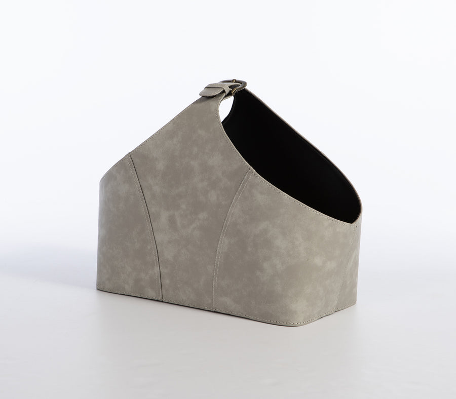 Καλάθι Γκρι από Τεχνητό Δέρμα Lethal 30X20X32 Nef-Nef Homeware