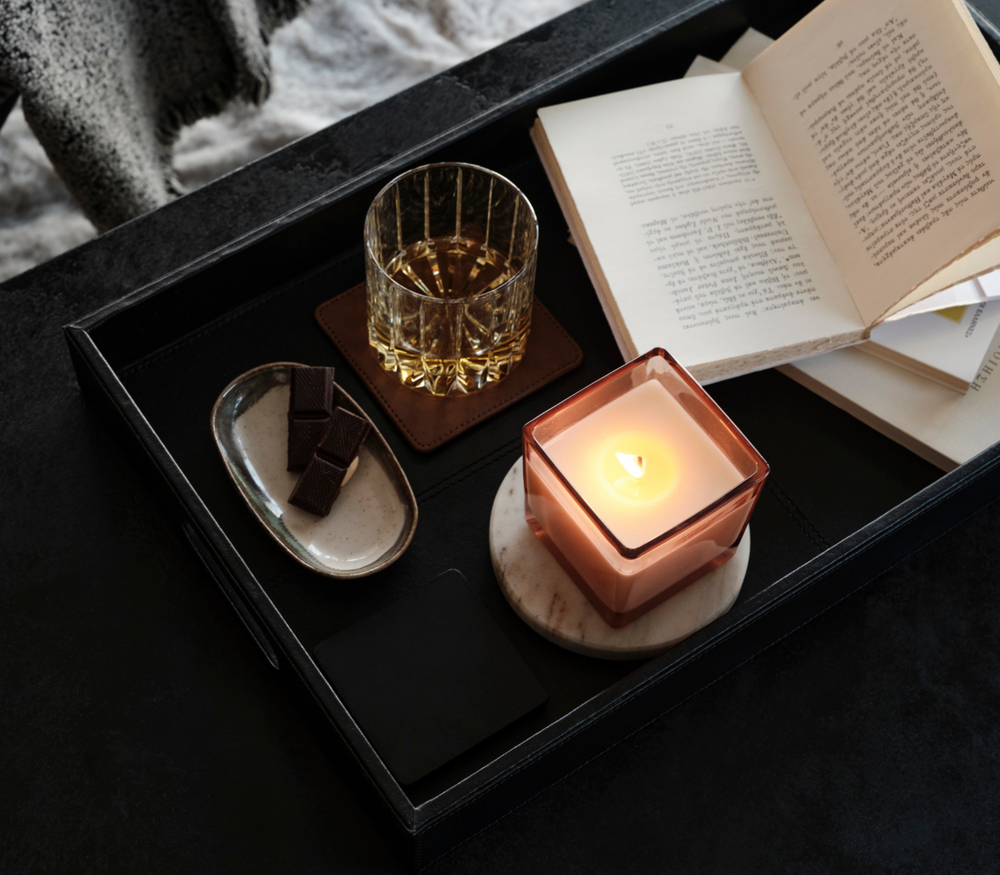 Μαύρος Δίσκος από Τεχνητό Δέρμα Lethal 30X50X5 Nef-Nef Homeware