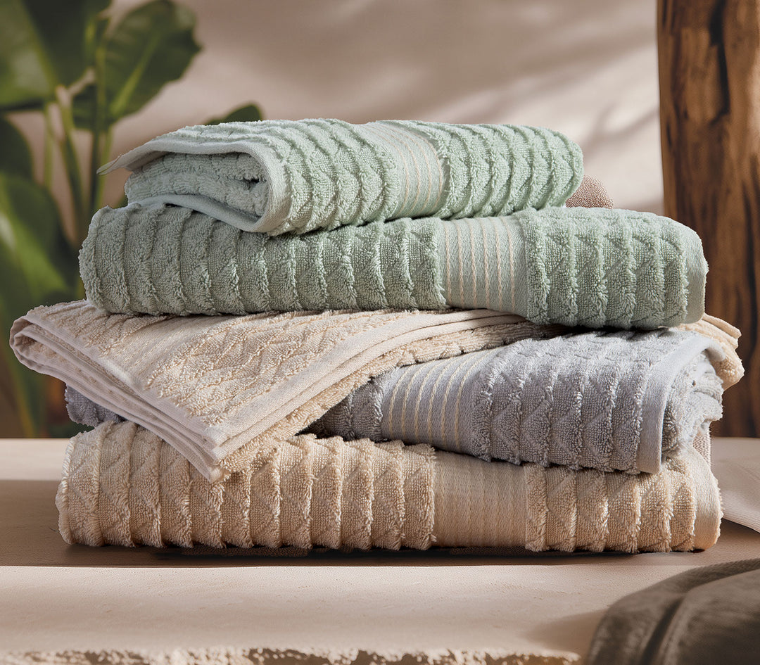 Πετσέτα Προσώπου Εκρού Βαμβακερή Elgyn Elements 50X100cm Nef-Nef Homeware