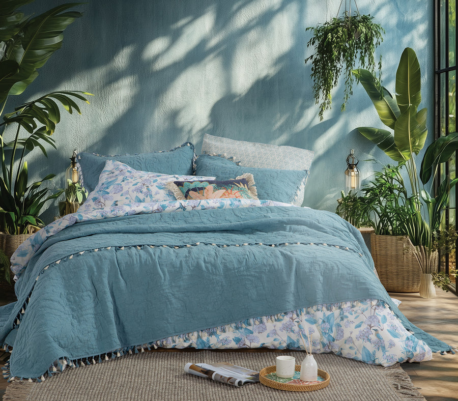 ΚΟΥΒΕΡΛΙ ΥΠΕΡΔΙΠΛΟ 230X240 FERAGGIO BLUE NEF-NEF HOMEWARE