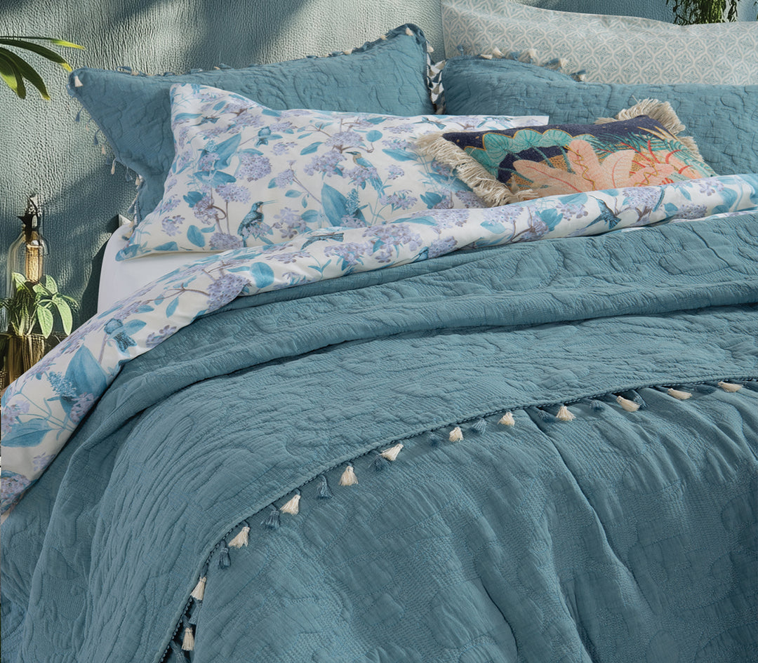 Κουβερλί Υπέρδιπλο Πετρόλ 230X240 Feraggio Blue  Nef-Nef Homeware