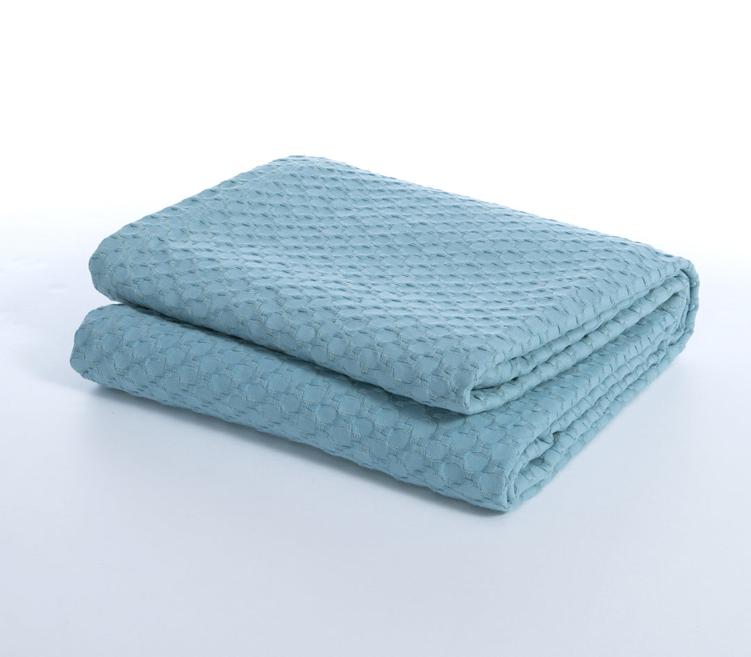 Κουβέρτα Βαμβακερή Μπλε Πικέ Elmer Blue 160X240 Nef-Nef Homeware