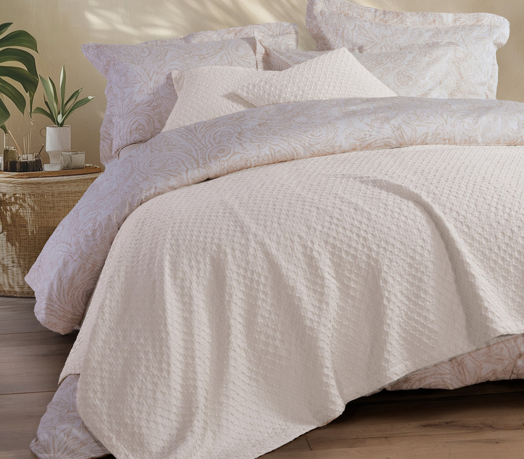 Διακοσμητική μαξιλαροθήκη εκρού Elmer 50X50 Nef-Nef Homeware