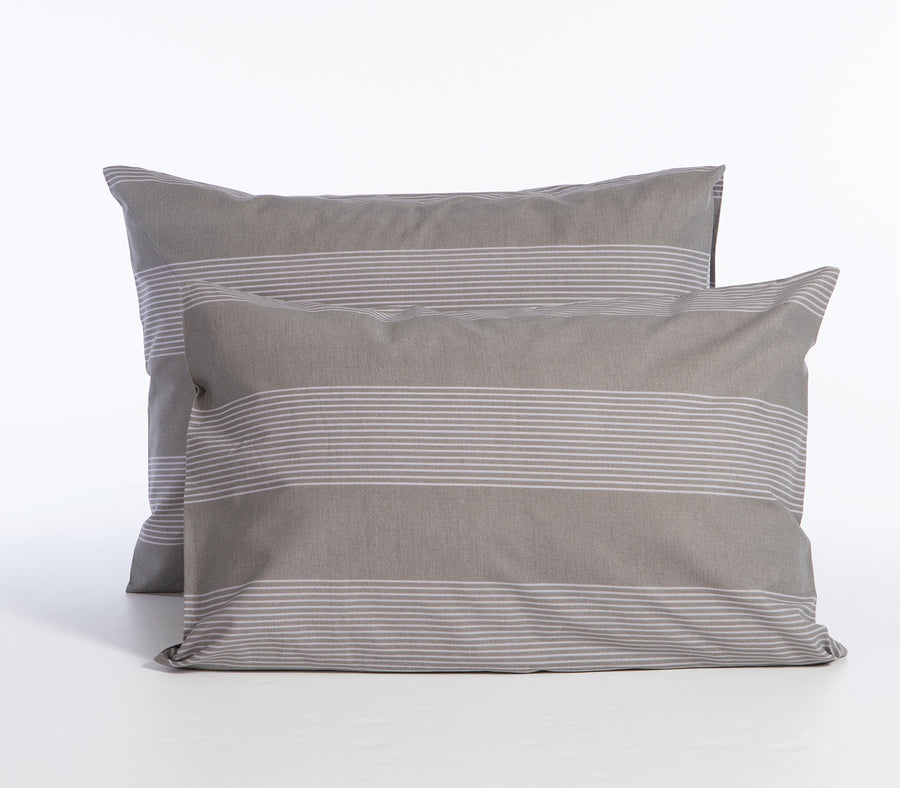 Μαξιλαροθήκη Ύπνου Βαμβακερή Σκούρο Γκρι Casual Stripe 52X72 Nef-Nef Homeware