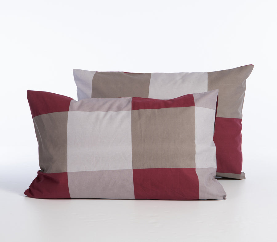 Μαξιλαροθήκη Ύπνου Βαμβακερή Μπορντό Casual Stripe 52X72 Nef-Nef Homeware