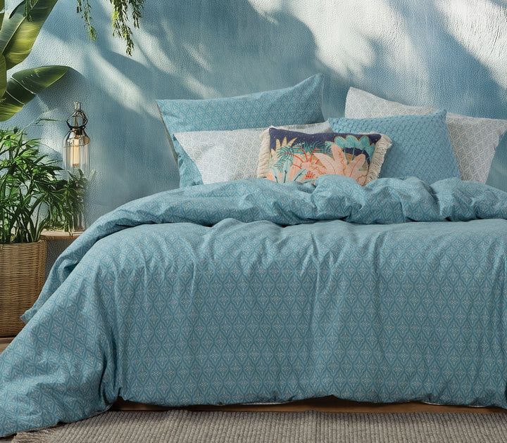 Σετ Σεντόνια King Size Με Λάστιχο Sorento Blue  Nef-Nef Homeware