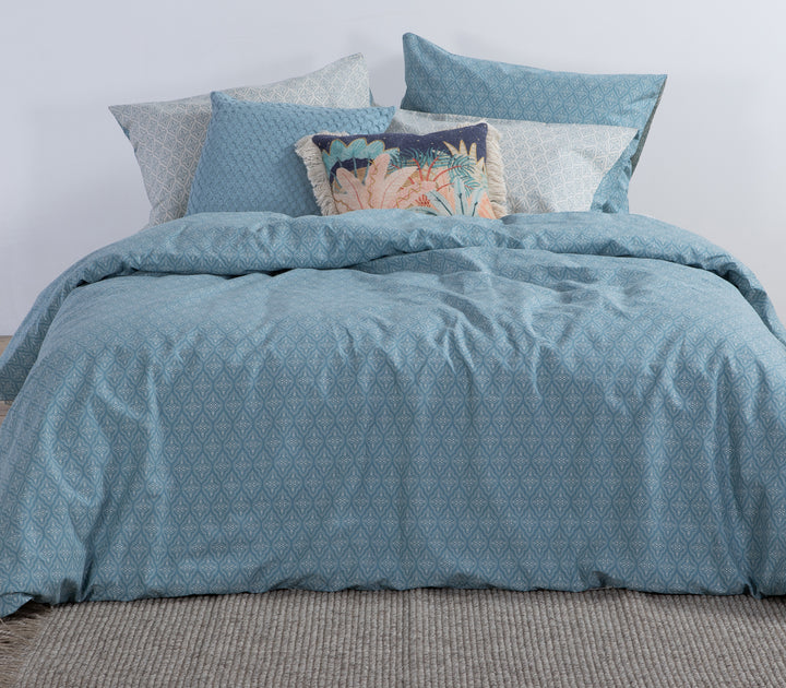 Σετ Σεντόνια King Size Με Λάστιχο Sorento Blue  Nef-Nef Homeware